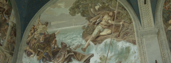 UR, Tellskapelle, Fresko 'Tellsprunglegende', erb. 1880, Sisikon
