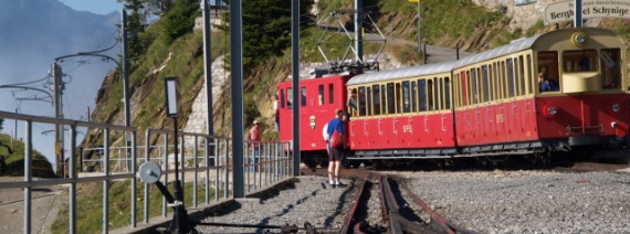 BE, Schynige Platte Bahn, Zahnradbahn Syst. Riggenbach, Inbetriebnahme 1893, Wilderswil / Gündlischwand